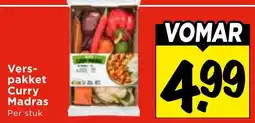 Vomar Voordeelmarkt Vers-pakket Curry Madras aanbieding