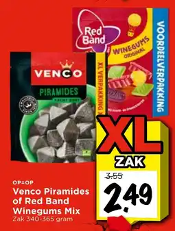 Vomar Voordeelmarkt Venco Piramides of Red Band Winegums Mix aanbieding