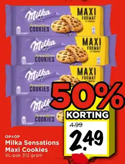 Vomar Voordeelmarkt Milka Sensations Maxi Cookies aanbieding