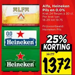 Vomar Voordeelmarkt Alfa, Heineken Pils en 0.0% aanbieding