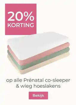 Prenatal Prénatal co-sleeper & wieg hoeslakens aanbieding