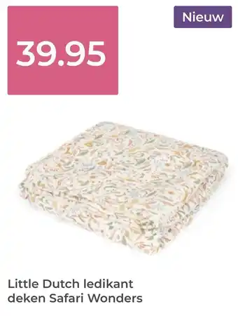Prenatal Little Dutch deken Safari Wonders aanbieding