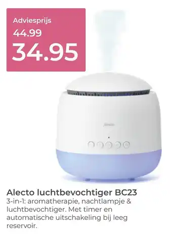 Prenatal Alecto luchtbevochtiger BC23 aanbieding