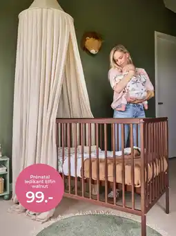 Prenatal Prénatal ledikant Elfin walnut aanbieding