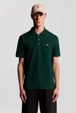 Wehkamp Lyle & Scott regular fit polo - donkergroen aanbieding