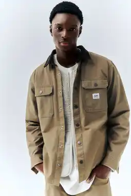 Wehkamp Lee relaxed fit corduroy overshirt - donkerkhaki aanbieding
