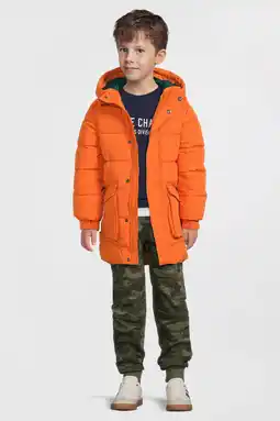 Wehkamp Anytime gewatteerde jas met capuchon oranje aanbieding