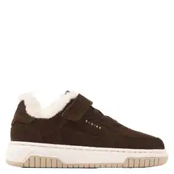 Wehkamp Nubikk Basket Teddy Jr gevoerde suède sneakers donkerbruin aanbieding