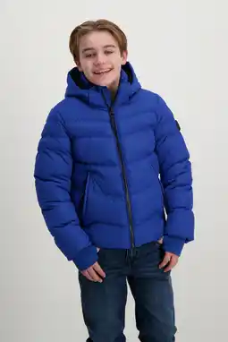 Wehkamp Cars gewatteerde jas blauw aanbieding