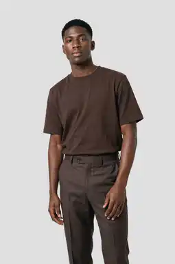 Wehkamp HUGO regular fit T-shirt - donkerbruin aanbieding