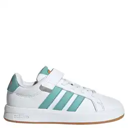 Wehkamp adidas Sportswear Grand Court 3.0 imitatieleren sneakers - wit/aqua aanbieding