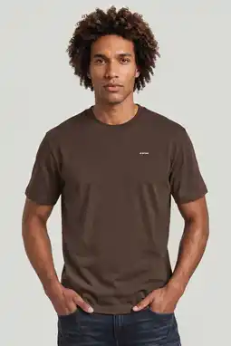 Wehkamp G-STAR relaxed fit T-shirt - donkerbruin aanbieding