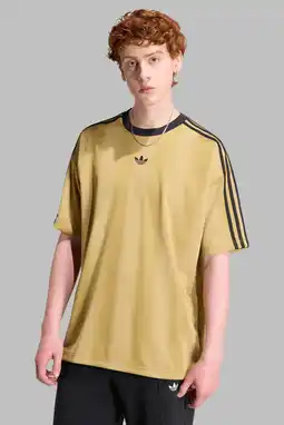 Wehkamp adidas Originals boxy T-shirt met logo - geel/zwart aanbieding