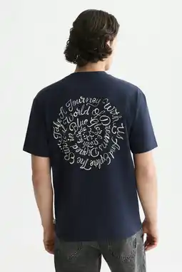Wehkamp Scotch & Soda relaxed fit T-shirt met backprint - donkerblauw aanbieding