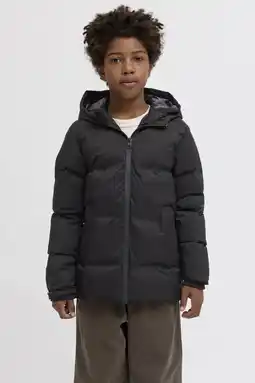 Wehkamp JACK & JONES JUNIOR gewatteerde jas zwart aanbieding