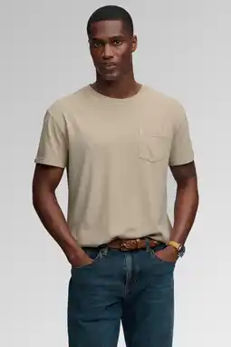 Wehkamp Superdry linnen regular fit T-shirt - crème aanbieding