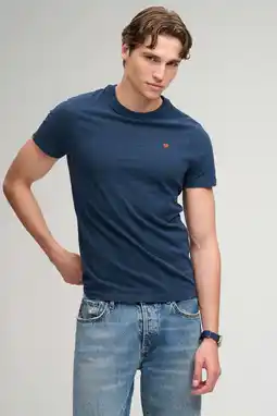 Wehkamp Superdry slim fit T-shirt - donkerblauw aanbieding