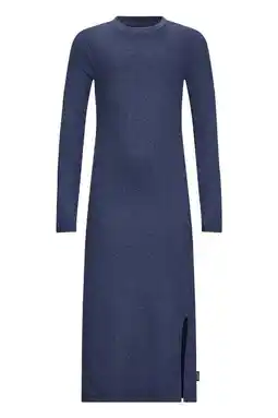 Wehkamp Retour Jeans maxi jurk rib gebreid donkerblauw aanbieding