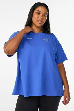 Wehkamp ACTIVE By Zizzi Plus Size sport T-shirt lichtblauw aanbieding