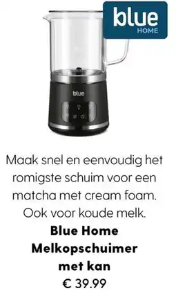 Albert Heijn Blue Home Melkopschuimer met kan aanbieding