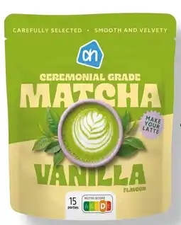 Albert Heijn AH Ceremonial grade matcha vanille flavour aanbieding