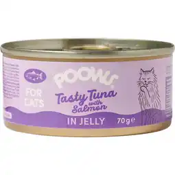 Jumbo Poows Tasty Tonijn & Zalm Jelly kat 70 g aanbieding