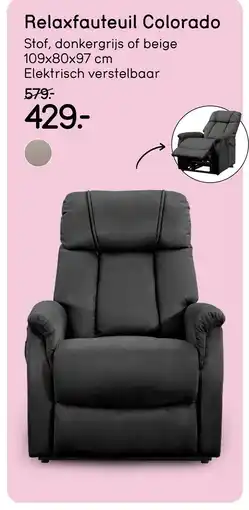 Leen Bakker Relaxfauteuil Colorado aanbieding