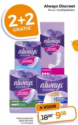 Trekpleister Always Discreet aanbieding