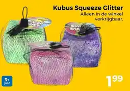 Trekpleister Kubus Squeeze Glitter aanbieding