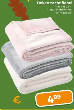 Trekpleister Deken zacht flanel aanbieding
