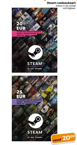 Trekpleister Steam cadeaukaart aanbieding