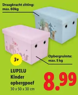 Lidl Lupilu Kinder opbergpoef aanbieding