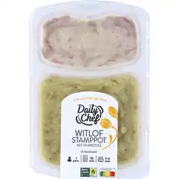 Dirk Daily Chef Witlofstamppot met kaassaus met hamreepjes aanbieding