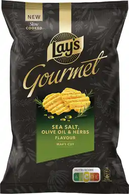 Dirk Lay's Chips gourmet sea salt olive oil&herbs aanbieding