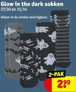 Kruidvat Glow in the dark sokken aanbieding