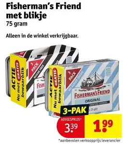 Kruidvat Fisherman's Friend met blikje aanbieding