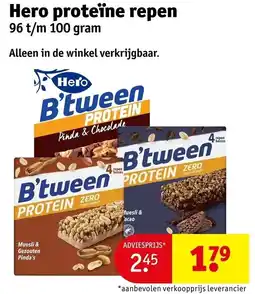 Kruidvat Hero proteïne repen aanbieding