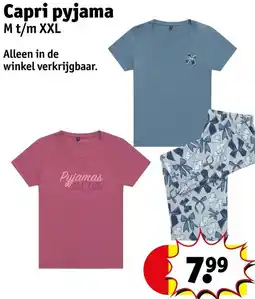 Kruidvat Capri pyjama aanbieding