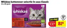 Kruidvat Whiskas kattenvoer selectie in saus Classic aanbieding