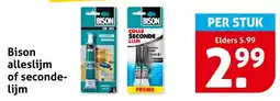 Hoogvliet Bison alleslijm of secondelijm aanbieding