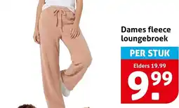 Hoogvliet Dames fleece loungebroek aanbieding
