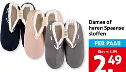 Hoogvliet Dames of heren Spaanse sloffen aanbieding