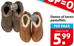 Hoogvliet Dames of heren pantoffels aanbieding