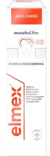 De Online Drogist Elmex Anti-Caries Mentholvrije Tandpasta 75ML aanbieding