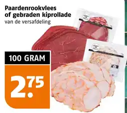 Poiesz Paardenrookvlees of gebraden kiprollade aanbieding