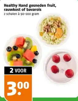 Poiesz Healthy Hand gesneden fruit, rauwkost of bavarois aanbieding