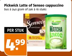 Poiesz Pickwick Latte of Senseo cappuccino aanbieding