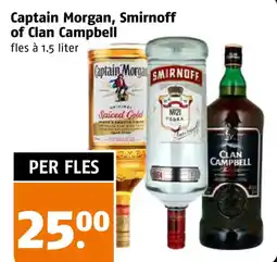 Poiesz Captain Morgan, Smirnoff of Clan Campbell aanbieding