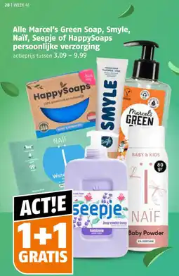 Poiesz Alle Marcel's Green Soap, Smyle, Naïf, Seepje of HappySoaps persoonlijke verzorging aanbieding