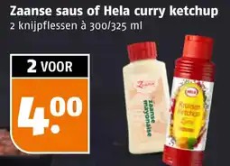 Poiesz Zaanse saus of Hela curry ketchup aanbieding